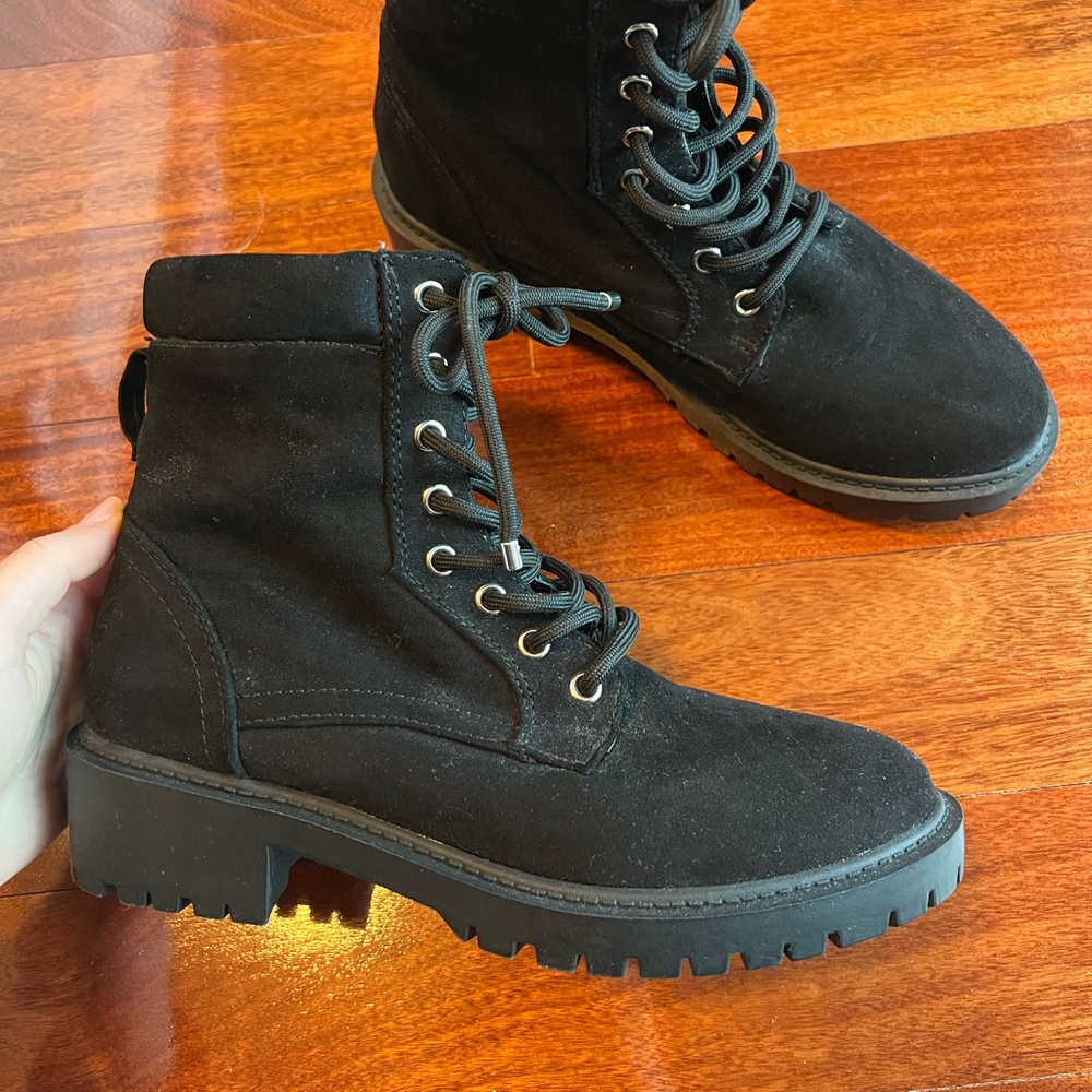 Forever 21 black combat boots